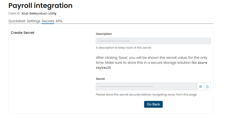 Create new client form